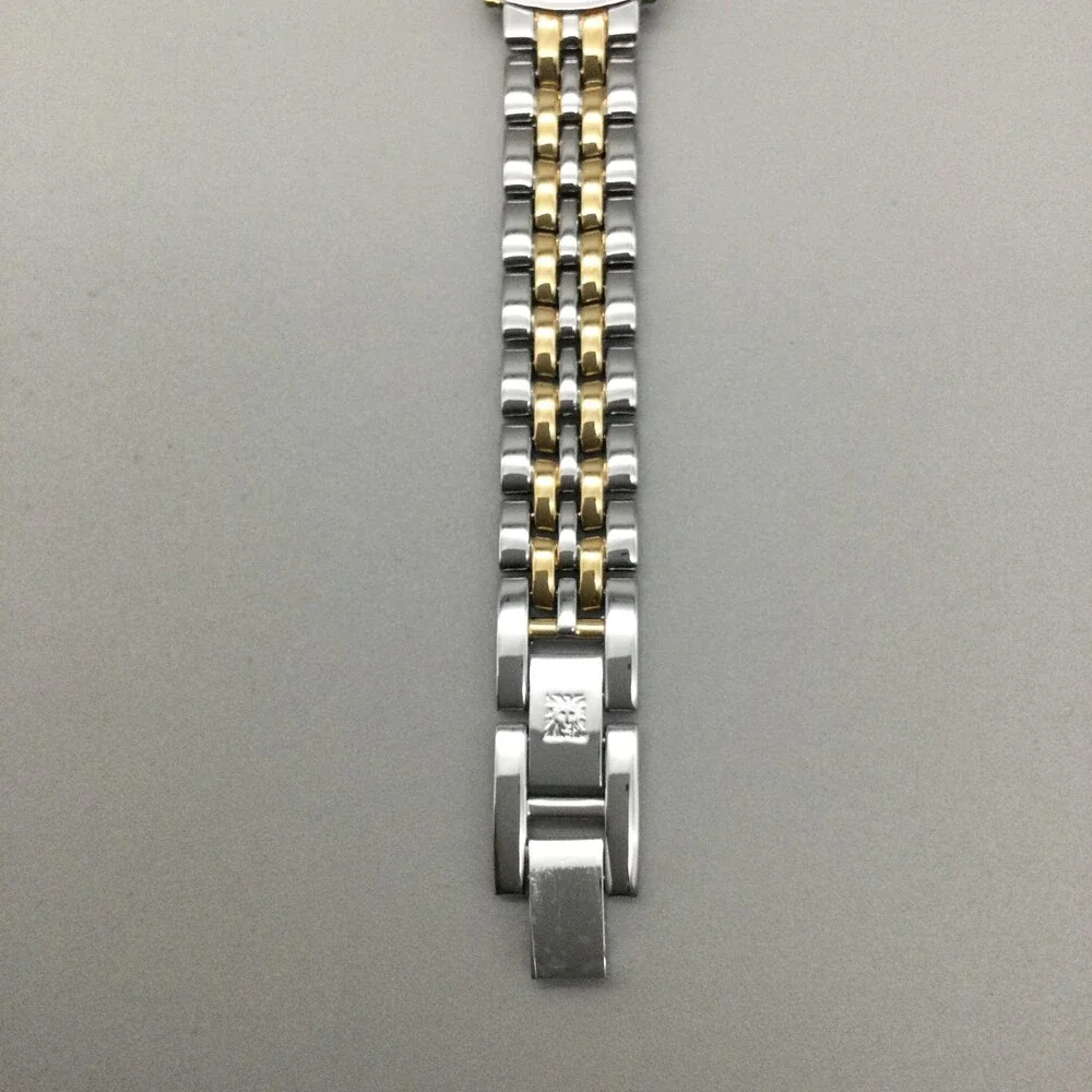 Anne Klein Womens Watch 30mm Two Tone Roman Dial Stainless Bracelet Box Papers